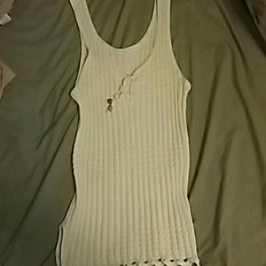 Knitted  cream tank top.